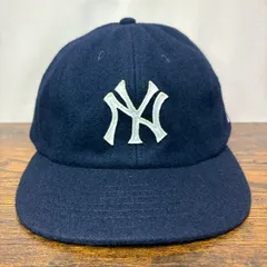 ヤンキースNEWERAプロモデル90sビンテージキャップ紺フリーsupreme