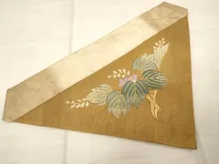 平和屋着物■打敷　内敷　三角　駒刺繍　枝花文　法衣　寺院　仏具　仏教　僧侶　神職　装束　AAAK2351Aja