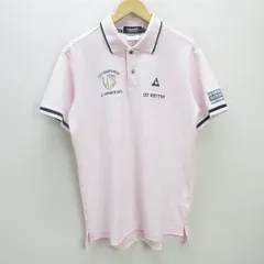 G■ルコック スポルティフ/le coq sportif GOLF 半袖ポロシャツ/ゴルフウェア【LL】ピンク/men's/99【中古】■