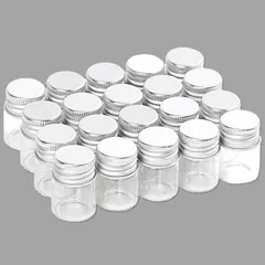 ルボナリエ（lebnelie） 小瓶 ガラス 密閉 ガラス瓶 ミニボトル 小分け 20個 セット クリア 5ml(クリア 5ml)