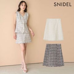 【爆速配送】【SALE50%OFF】【即納】スナイデル SNIDEL ボトムス 25春夏 サマーツイードスカショーパン ミニ丈 ミニスカート swfp252041