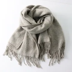 美品 ラプアンカンクリ LAPUAN KANKURIT ポケットショール/グレージュ ストール フリンジ ウール ブランケット【2400014406023】