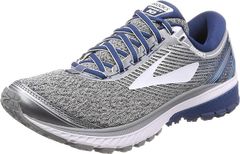 【新古品・未使用品】Brooks Running Ghost 10 (8 D US, Silver/Blue/White)