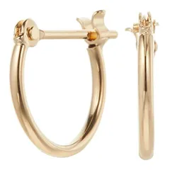 PienaピエナK18 18金 ゴールド フープ ミニ 小さい シンプル 内径約8.5mm 日本製 ピアス レディース