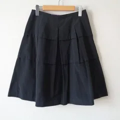 #anc アルバロッサ インポートロッサ ALBA ROSSA import Rossa スカート 42 黒 フレア 大きいサイズ レディース [870403]