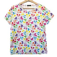 ディズニー ミッキー カラフル Disney パターン  Tシャツ 半袖 トップス