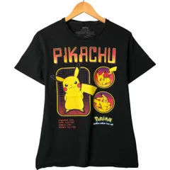 古着 POKEMON ポケモン ピカチュウ アニメ キャラクタープリントTシャツ メンズM相当/eaa563011