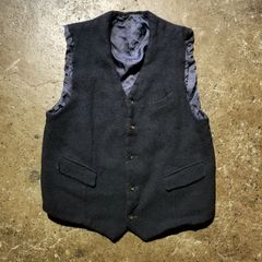1994 コムデギャルソンオムプリュス　90s ベスト　黒 COMME des GARCONS HOMME PLUS 94AW ウール縮絨切替ベスト