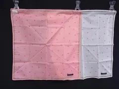 ■新品同様■ BURBERRY バーバリー コットン100％ 花柄 ハンカチーフ ポケットチーフ レディース 2点セット まとめ売り DH0931