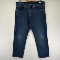 古着 リーバイス Levi's デニムパンツ 505 ストレート ジーンズ ジーパン 色落ち ヒゲ 長ズボン w36 L30  ブルー メンズ