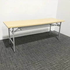 会議テーブル 脚折式 棚付 プレーン