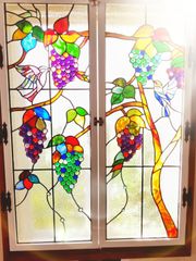 幸運を呼ぶエンジェルモチーフ ステンドグラス サンキャッチャー