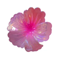 フラワーヘアクリップ　ハイビスカス　カラーおまかせアソート３個セット