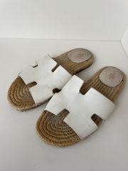 エルメス アンティグアレザーサンダル 26.5cm相応  メンズ ホワイト