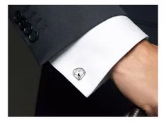 IUHA★大切な人へのギフト・男性用プレゼントに最適　ブリリアントカット カフス スワロフスキー社製クリスタルswarovski