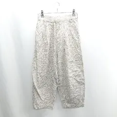 ◇ ⊂ Samansa Mos2 ウエストゴム 薄手 小花柄 ストレートパンツ サイズ F ブラウン ホワイト レディース E  【1410290008591】
