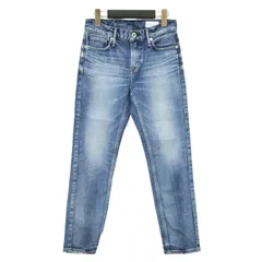 upper hights アッパー ハイツ パンツ インディゴ サイズ:22(XS) | ザ ステラ ガールフレンド デニムパンツ | THE STELLA 280219 | スリム テーパード ダメージ加工 ストレッチ【レディース】【中古】