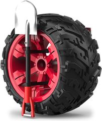 [新品・未使用]Meliore 汎用 ミニ スペアタイヤ タイヤ 背面スコップ ジムニー ハイラックス サーフ ランクル ハスラー RAV4 エクストレイル FJクルーザー オフロード カスタム レッド 赤 [レッド]