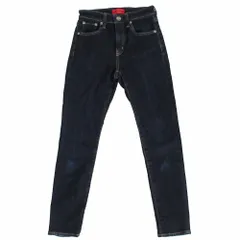 RED CARD Anniversary Highrise 26403HR スリムテーパード 加工 デニムパンツ ジーンズ ブルー サイズ21 レディース 【中古】