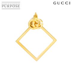 グッチ GUCCI GG ロゴ ピアス K18 YG イエローゴールド 750 片耳 片方