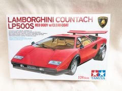 タミヤ 1/24 ランボルギーニ カウンタック LP500S クリヤーコートレッドボディ 25419　未組立