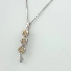 美品 K18WG ブラウンダイヤ0.346ct(FLB－I1) ペンダントトップ最大部分の幅約73mm