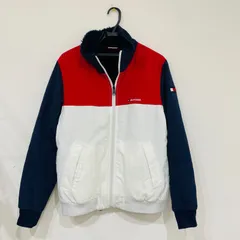 NC1336 TOMMY HILFIGER トミーヒルフィガー リバーシブルボアジャケット カラーブロックナイロンジャケット Mサイズ 検M