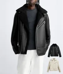 メンズ ムートンＢ-3ジャケット フライトジャケット ムートンジャケット ヴィンテージ レザージャケット フェイクスエード 裏ボア 防寒