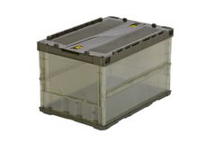 【数量限定】50L ODオリーブドラブ色 ロックフタ付 スケルトンコンテナ TSKC50B-OD スケルコン 収納ケース 折りたたみコンテナ 収納ボックス トラスコ中山(TRUSCO)