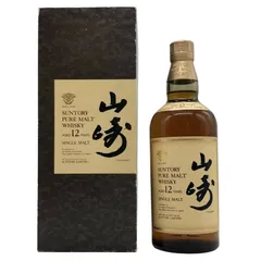 Suntory ピュアモルト ウイスキー山崎12年モデル 希少品❗️ 木箱入 サントリー山崎12年 ピュアモルト木箱入りお買取！相場は