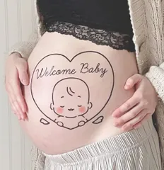 マタニティフォトシール ベリーペイント  練習用シール付 ZT