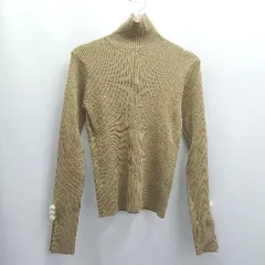 ◇ ⊇ THE Yon ザヨン タートルネック 長袖 ハイゲージニット サイズF ブラウン系 レディース E  【1504240026831】