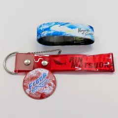 【中古】グッズセット 松岡凛 ラバーバンド＆銀テープキーホルダー  「Free! 10th Anniversary -Memories of Summer-」