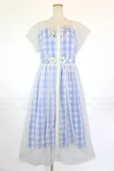 Chesty｜シアーフラワーギンガムワンピース