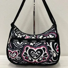 4827　LeSportsac レスポートサック　ナイロン　レディース　クラシックホーボー　ショルダーバッグ　ワンショルダー　肩がけ　斜めがけ　クロスボディ　黒　ブラック　グレー　白　ホワイト　総柄