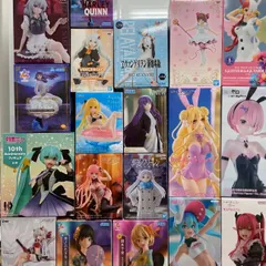 未開封　美少女　フィギュア　まとめ　計19点　プライズ　リコリコ　着せ恋　リゼロ　ToLOVEる　エヴァ　初音ミク　他