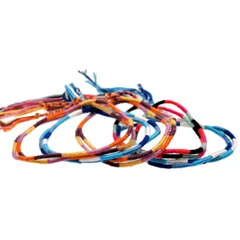 【人気商品】ミサンガ ブレスレット メンズ ハンドメイド レディース 幸せ フレンドシップ ロング フェス 二重巻 アウトドア BRACELET】5本セット アンクレット 【HANDMADE ;AMMI-058