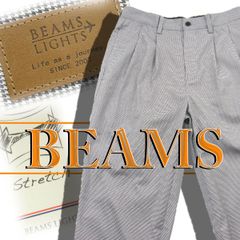 【新品】 BEAMS LIGHTS ／ ビームスライツ　アンクルパンツ ストレッチ パンツ ツータック 2タック ワイド アンクル丈 クロップドパンツ 千鳥格子 ビームス ライツ ｜ 春夏