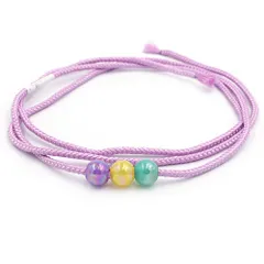 浴衣紐 飾り紐 薄紫 黄色 紫 緑 トンボ玉ビーズ 帯締め 丸組 帯留 細い 締めやすい 振袖 おしゃれ着 七五三 夏まつり カジュア No.8-3047