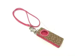 ■美品■ COACH コーチ シグネチャー キャンバス×レザー ショルダーケース マルチケース 小物入れ レディース ブラウン系 DI8630