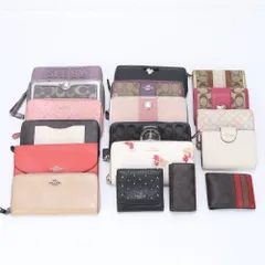 まとめ 18点 セット コーチ クロエ シグネチャー レザー 長財布 二つ折り コンパクト ウォレット レディース ENE BJ12-9【中古】