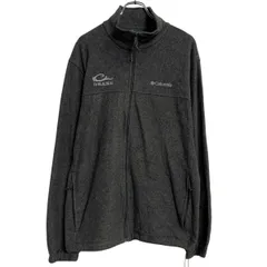 Columbia フリースジャケット L チャコールグレー コロンビア ジップアップ ワンポイント 刺繍 アウトドア 古着卸 アメリカ仕入 a612-7652