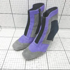 ■ Θ sacha london 配色カラー ショート スエードショートブーツ サイズ24cm マルチカラー レディース E  【1508260029117】