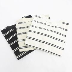 アプレジュールミニョン apres jour mignon カットソー 3枚セット 半袖 丸首 ショート丈 ボーダー 白 黒 ベージュ ホワイト ブラック Fのサムネイル