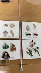 ピンバッジ　ネコ　女の子　車　ソフトクリーム　コーヒー　サボテン　ヤシの木　英文字　かわいい　11個セット　ピンズ　ブローチ