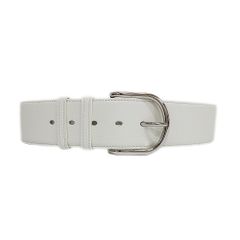 【天白】エルメス ベルト ワイド ホワイト 白 シルバー金具 バックル 表記サイズ85 □L刻印 アパレル 小物 その他