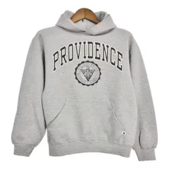 90年代 USA製 RUSSELL ATHLETIC ラッセル スウェット パーカー カレッジ グレー (メンズ M) 中古 古着 S8882