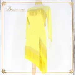 社交ダンス セキネ黄色 ドレス 社交ダンス セキネ黄色 ドレス