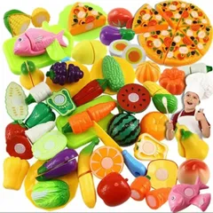おままごとセット キッチン 知育玩具 野菜 果物 切れる 20個setのサムネイル