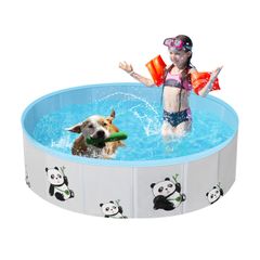【色: グレー】ATFWEL プール ペット 犬用プール ペットバスプール 犬